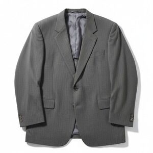 Woodmere Charcoal Gray Pinstripe Blazer, Men's 44R Two Button Wool‎ Blend Jacket